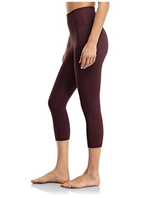 HeyNuts Hawthorn Athletic Essential II High Waisted Yoga Capris Leggings, Workout Cropped Pants 21''