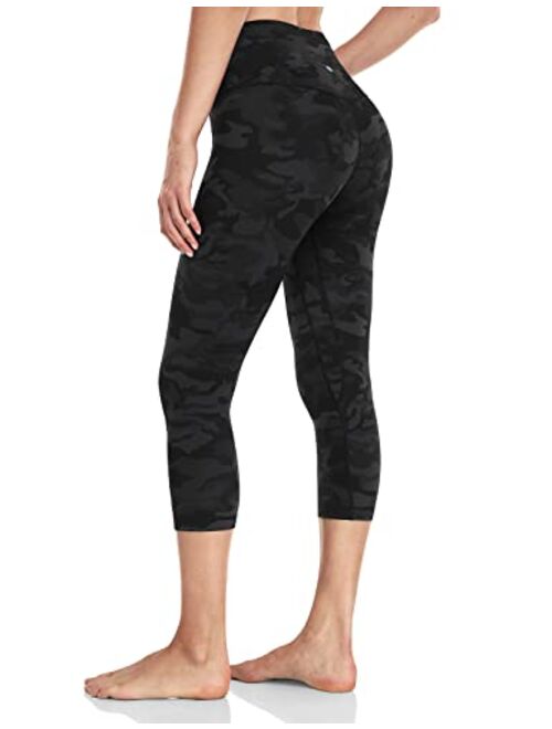 HeyNuts Hawthorn Athletic Essential II High Waisted Yoga Capris Leggings, Workout Cropped Pants 21''