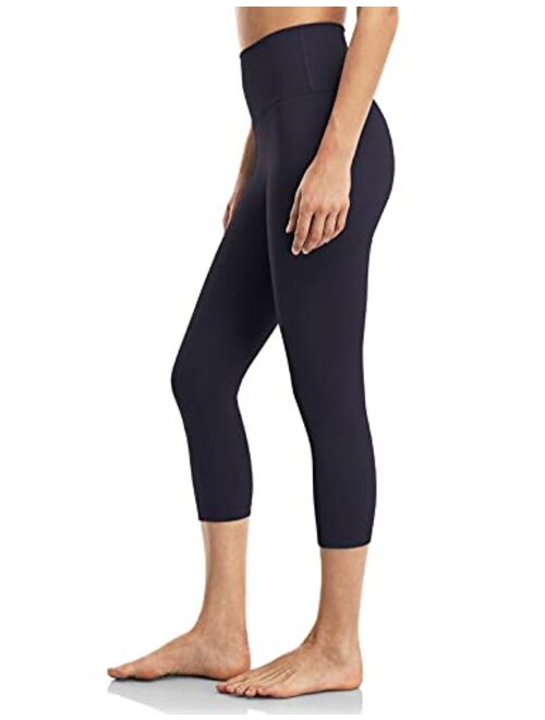 HeyNuts Hawthorn Athletic Essential II High Waisted Yoga Capris Leggings, Workout Cropped Pants 21''