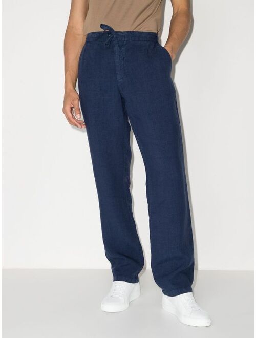 Zegna drawstring-waist linen trousers