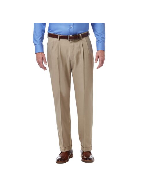 Men’s Haggar® Premium Comfort Expandable-Waist Classic-Fit Stretch Pleated Dress Pants