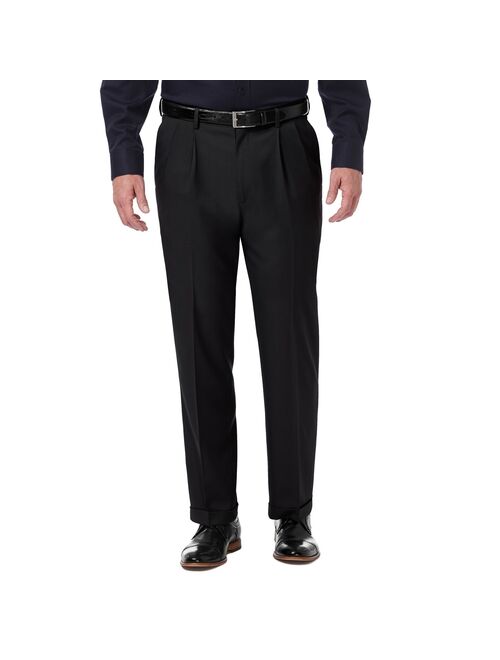 Men’s Haggar® Premium Comfort Expandable-Waist Classic-Fit Stretch Pleated Dress Pants