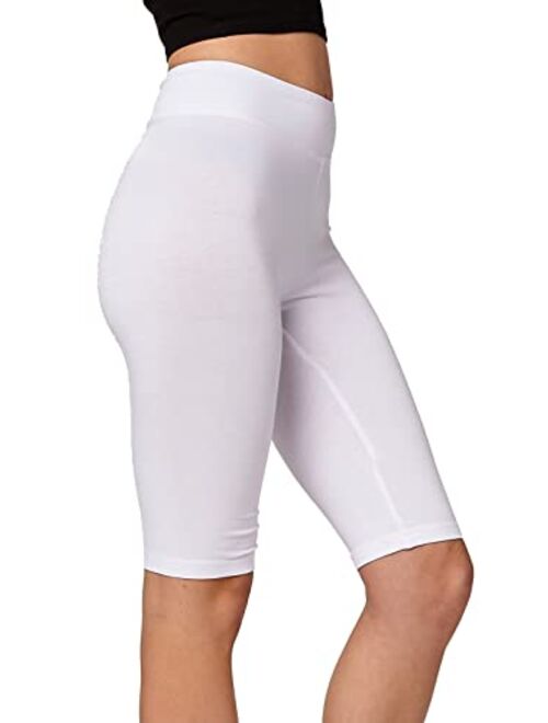 Conceited Premium Stretch Jersey Cotton Leggings for Women - Full - Capri - Shorts - Regular and Plus Size