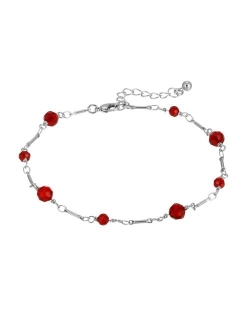 1928 Bead & Bar Chain Anklet