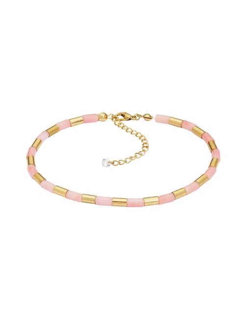 Sonoma Goods For Life® Gold Tone & Pink Beaded Anklet