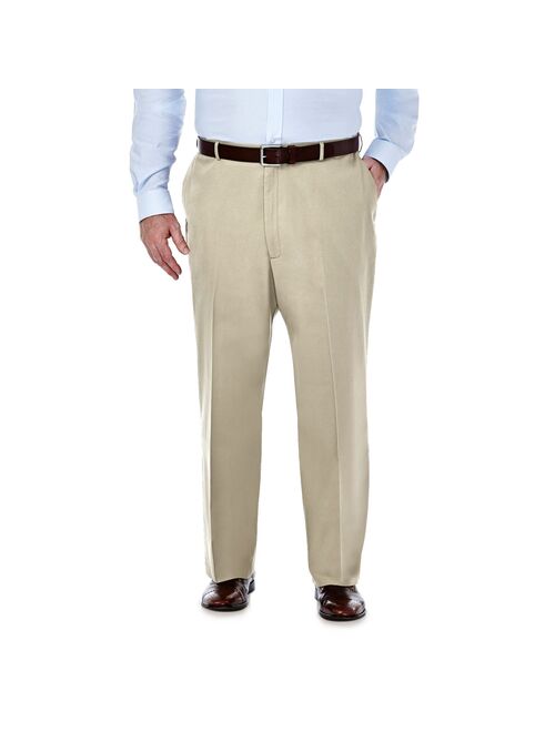 Big & Tall Haggar® Premium Stretch No-Iron Khaki Flat-Front Pants