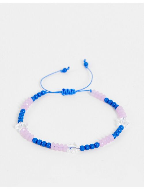 Reclaimed Vintage Inspired unisex beaded anklet