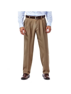 eCLo Stria Classic-Fit Hidden Expandable Waist Pleated Dress Pants