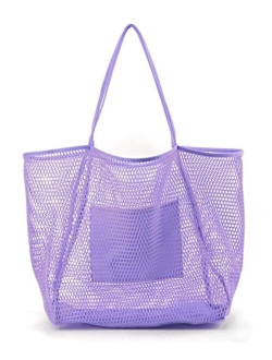 Hoxis Mesh Beach Tote Women's Shoulder Handbag