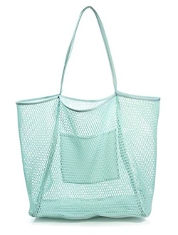 Hoxis Mesh Beach Tote Women's Shoulder Handbag