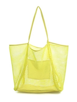 Hoxis Mesh Beach Tote Women's Shoulder Handbag