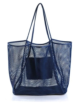 Hoxis Mesh Beach Tote Women's Shoulder Handbag