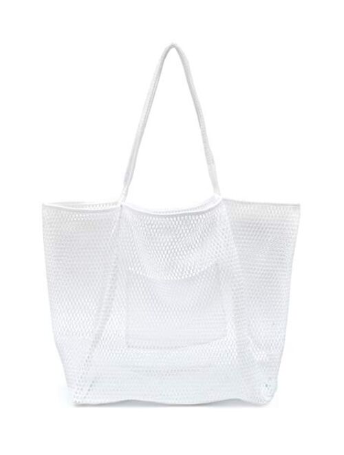 Hoxis Mesh Beach Tote Women's Shoulder Handbag