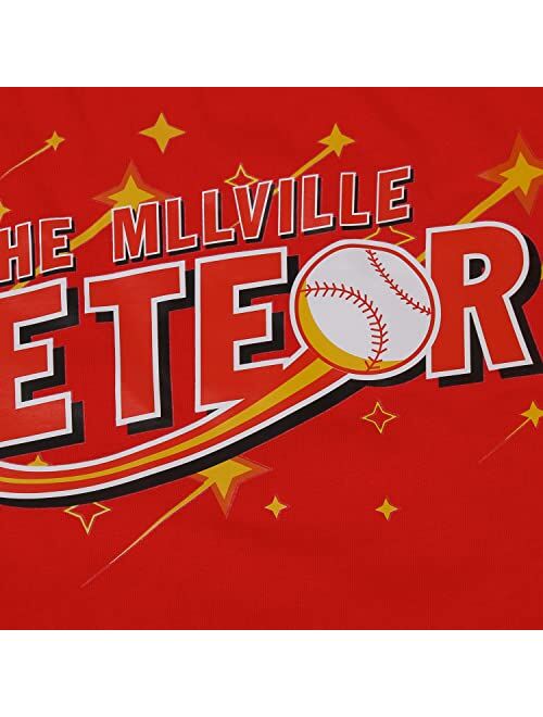 DABULIU Men's The Mllville Meteor 27 Baseball Fans Short Sleeve T-Shirt