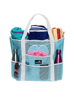 Dejaroo Mesh Beach Bag - Lightweight Tote Bag For Toys & Vacation Essentials