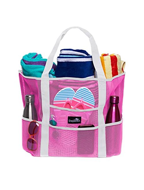 Dejaroo Mesh Beach Bag - Lightweight Tote Bag For Toys & Vacation Essentials