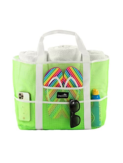 Dejaroo Mesh Beach Bag - Lightweight Tote Bag For Toys & Vacation Essentials