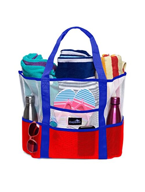 Dejaroo Mesh Beach Bag - Lightweight Tote Bag For Toys & Vacation Essentials