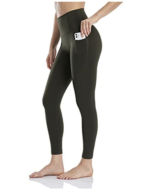 HeyNuts Hawthorn Athletic Women's Essential High Waisted Yoga Leggings with Side Pockets 7/8 Leggings 25''