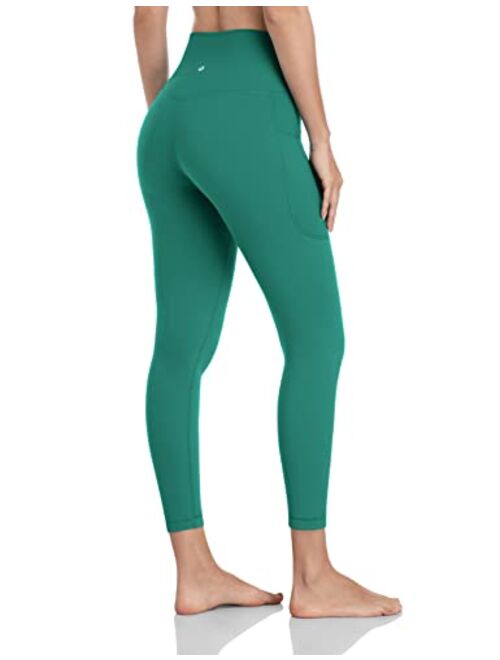 HeyNuts Hawthorn Athletic Women's Essential High Waisted Yoga Leggings with Side Pockets 7/8 Leggings 25''