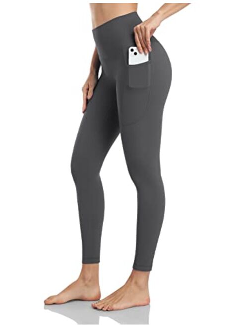 HeyNuts Hawthorn Athletic Women's Essential High Waisted Yoga Leggings with Side Pockets 7/8 Leggings 25''