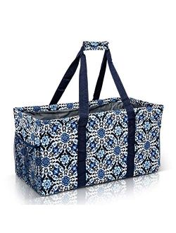 Lucazzi Extra Large Utility Tote Bag - Oversized Collapsible Pool Beach Canvas Basket