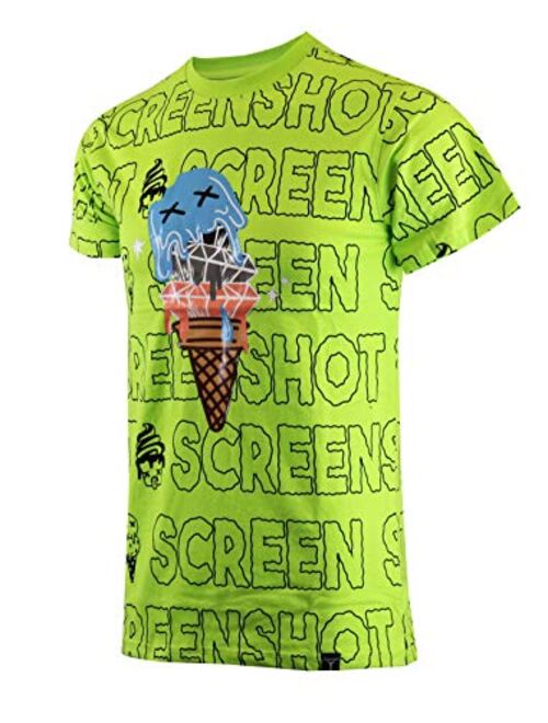 Screenshotbrand Mens Streetwear Fashion Premium Urban Tee - NYC Street Fashion Urbanwear Longline Print T-Shirt