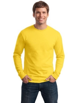 Mens Tagless 100% Cotton Long Sleeve T-Shirt