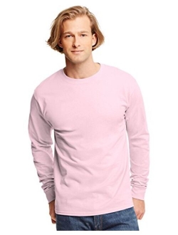 Mens Tagless 100% Cotton Long Sleeve T-Shirt