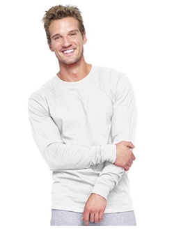 Mens Tagless 100% Cotton Long Sleeve T-Shirt