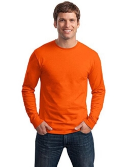 Mens Tagless 100% Cotton Long Sleeve T-Shirt