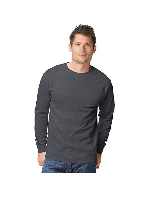 Hanes Mens Tagless 100% Cotton Long Sleeve T-Shirt