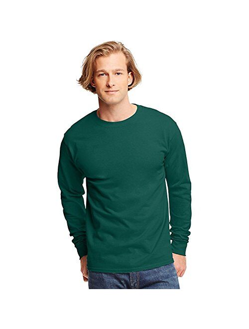 Hanes Mens Tagless 100% Cotton Long Sleeve T-Shirt