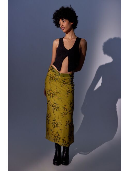 Urban Outfitters UO Gwen V-Front Midi Skirt