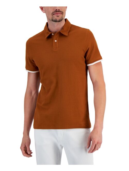 Alfani Men's Regular-Fit Tipped Polo Shirt, Created for Macy's