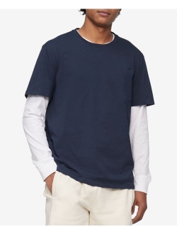 Men's Smooth Cotton Solid Crewneck T-Shirt