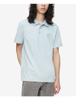 Men's Regular-Fit Smooth Cotton Monogram Logo Polo Shirt