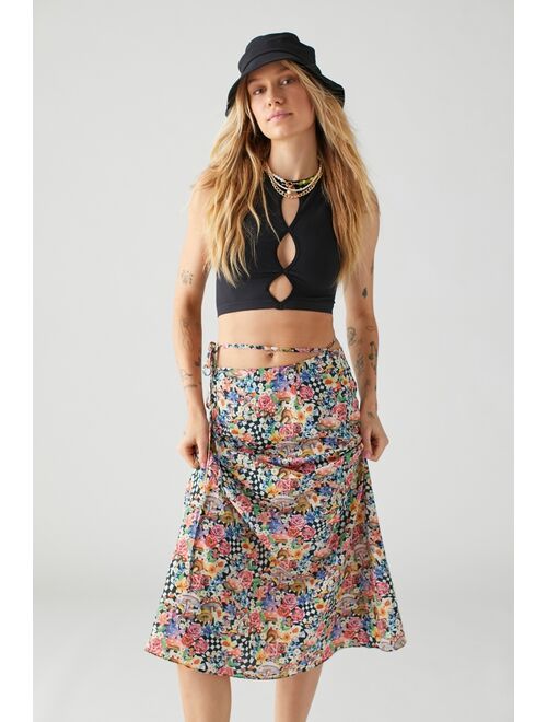 For Love & Lemons Deidre Printed Midi Skirt