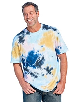 KingSize Men's Big & Tall Lightweight Tie-Dye Crewneck Tee