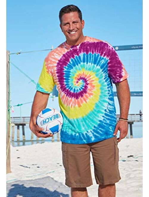 KingSize Men's Big & Tall Lightweight Tie-Dye Crewneck Tee