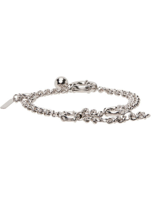 JUSTINE CLENQUET Silver Clara Anklet