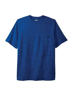 KingSize Men's Big & Tall Shrink-Less Lightweight Pocket Crewneck T-Shirt