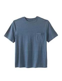 KingSize Men's Big & Tall Shrink-Less Lightweight Pocket Crewneck T-Shirt