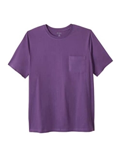 KingSize Men's Big & Tall Shrink-Less Lightweight Pocket Crewneck T-Shirt