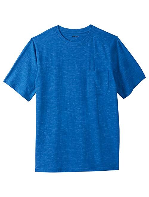 KingSize Men's Big & Tall Shrink-Less Lightweight Pocket Crewneck T-Shirt