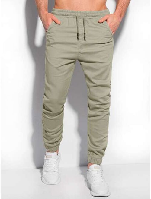 Shein Men Drawstring Waist Slant Pocket Pants