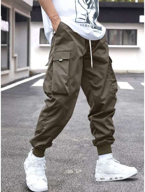 Shein Men Drawstring Waist Cargo Pants