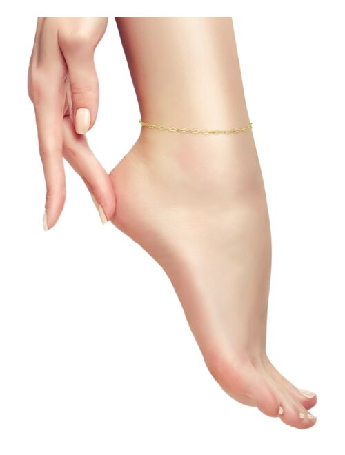 GIANI BERNINI 18K Gold over Sterling Silver Heart Chain Ankle Bracelet, also available in Sterling Silver, Created for Macy's