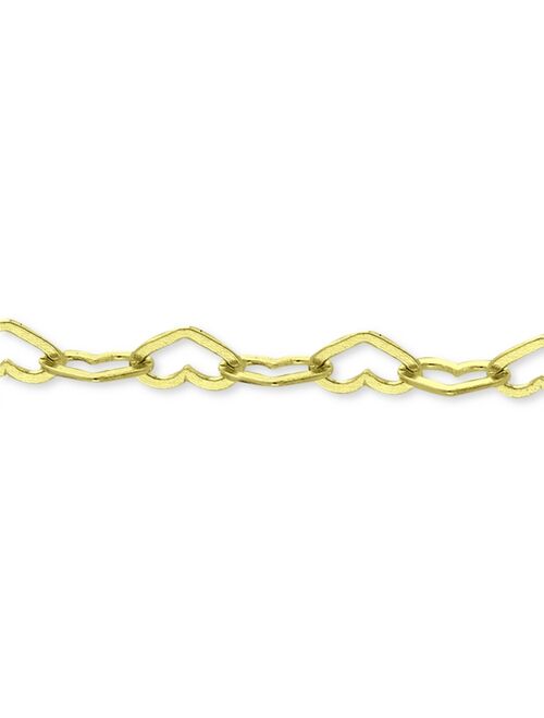 GIANI BERNINI 18K Gold over Sterling Silver Heart Chain Ankle Bracelet, also available in Sterling Silver, Created for Macy's