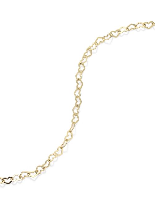 GIANI BERNINI 18K Gold over Sterling Silver Heart Chain Ankle Bracelet, also available in Sterling Silver, Created for Macy's